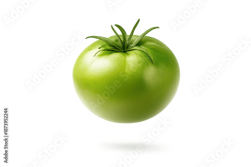 Wallpaper Mural Green tomato close-up view against transparent background, fresh produce Torontodigital.ca