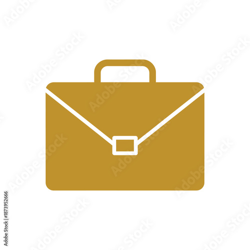 Briefcase vector flat glyph icon. Business sign icon on transparent background for business and professional use