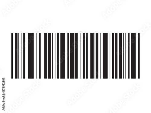 Barcode isolated on white background. Code stripes sticker, Barcode labels, customers qr code, Simple fake bar code icon.