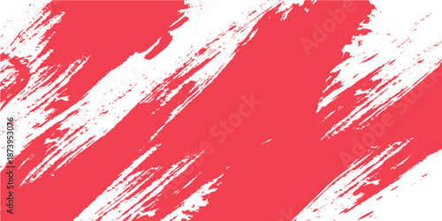 Red grunge background with red paint splashes creating a textured blood splatter design for a vector illustration backdrop and artistic watercolor wallpaper