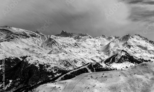 Risoul France ski resort mountain skiers