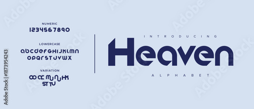 Abstract digital technology logo font alphabet. Minimal modern urban fonts for logo, brand etc. Typography typeface uppercase lowercase and number. vector illustration