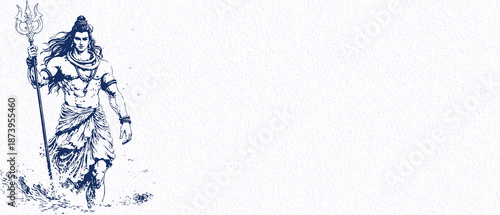 Mahadev walking in water