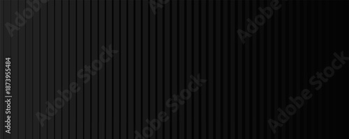 Black oblique straight line background. Masculine dark linear abstract wallpaper. Elegant luxury striped gradient texture. Grey diagonal lines backdrop for flyer, banner, poster, presentation. Vector