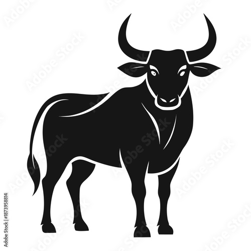 Beef Industry Bull Graphic Isolated on White