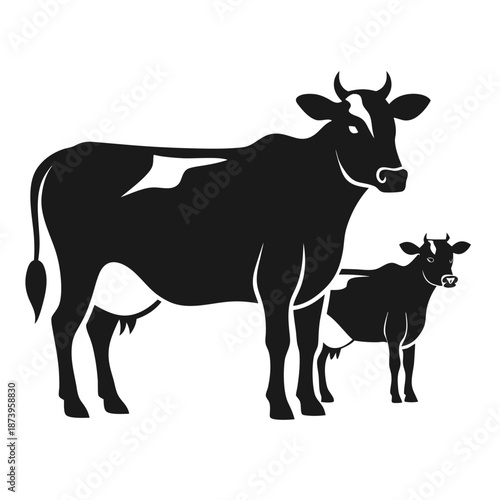 Farmyard Cow Figure in Bold Graphic Form