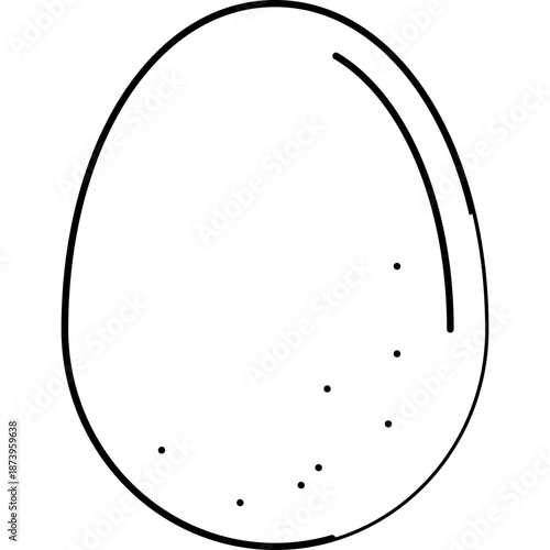 Simple Line Drawing of an Egg