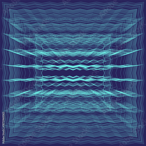 Blue technologies matrix. Sophisticated digital Vector. Extraordinary grid structures. Atmospheric futuristic graphics.