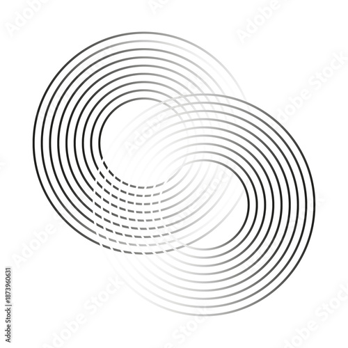 Spiral curve shape. S curve Vector. Abstract motion symbol icon. Circular rotation movement graphic element. EPS 10.
