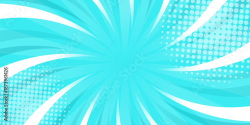 Halftone Pop Art Style Star Explosion Pattern Cartoon Background, Vintage Tone Light Effect Vector illustration wow banner with gradient design