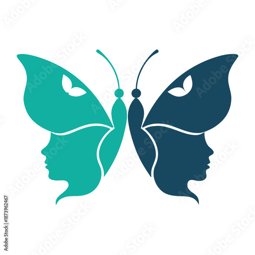 Unique artistic butterfly silhouette design variation number 21 with decorative wings