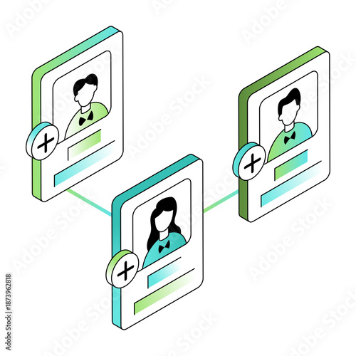 An isometric style illustration showing affiliate marketing