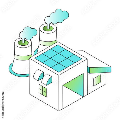 An isometric style illustration showing a geothermal energy