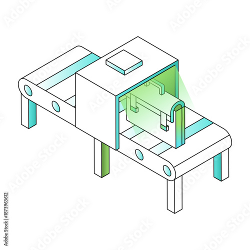illustration depicting swarm drones in isometric style