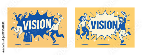 Energetic celebration of success and creativity