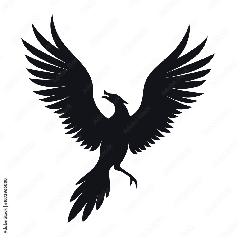 Fototapeta premium Small Birds Sitting on Wire Minimal Line Composition