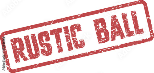 Rustic Ball Event Invitation Grunge Rubber Stamp for Elegant Social Gatherings