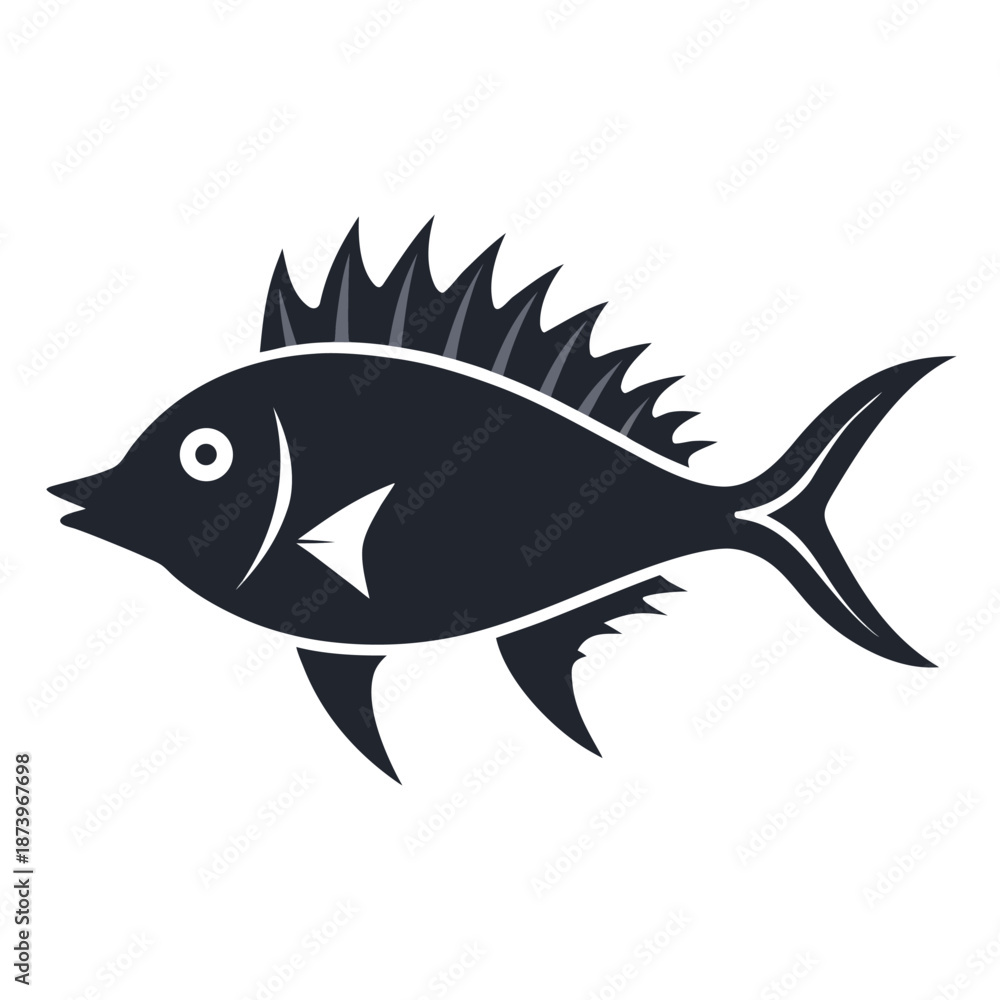 Fototapeta premium Modern Marine Fish Logo Design Editable EPS Vector Illustration Set 31