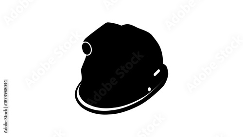 pacific helmet symbol, black isolated silhouette