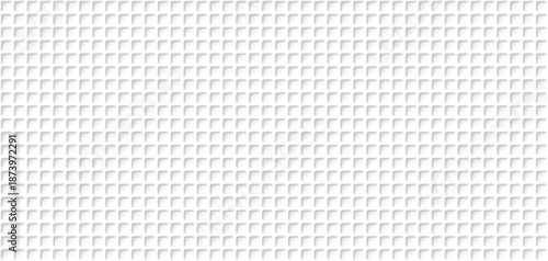 Ice cream pattern. White waffle background with soft geometric texture. Seamless diamond backdrop. Minimal textile wall design for bathroom or kitchen. Realistic vector illustration.