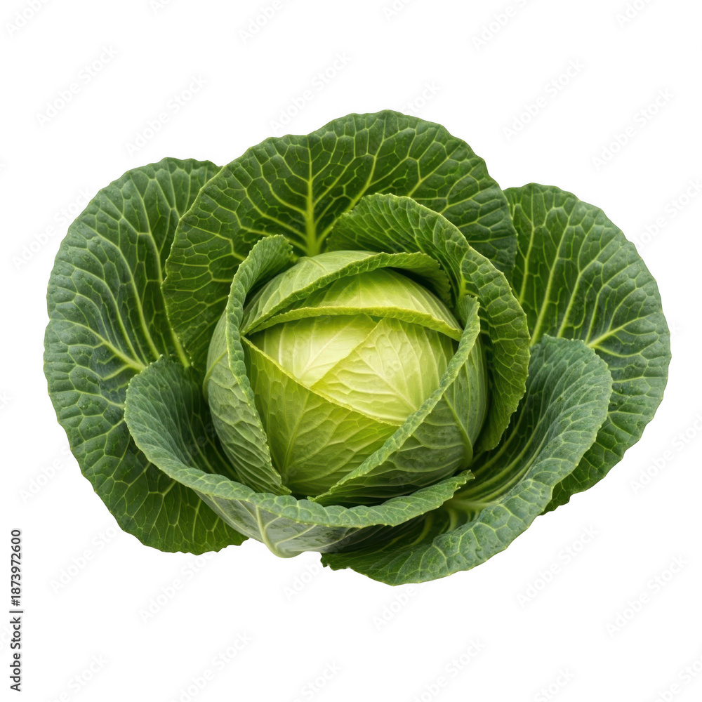 Obraz premium Fresh cabbage isolated on transparent background