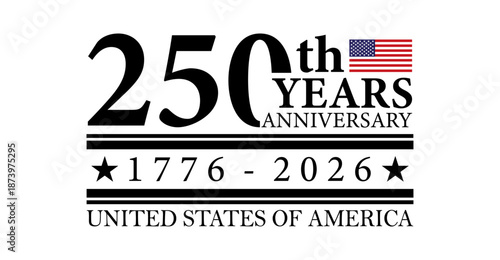 250 Years Anniversary USA Background Logo