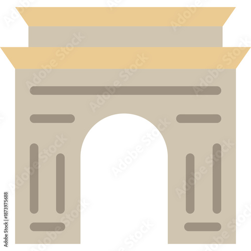 Stylized Arc de Triomphe Icon