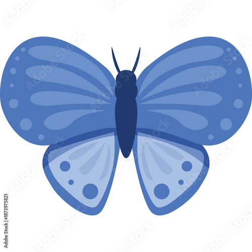 Stylized Blue Butterfly Illustration