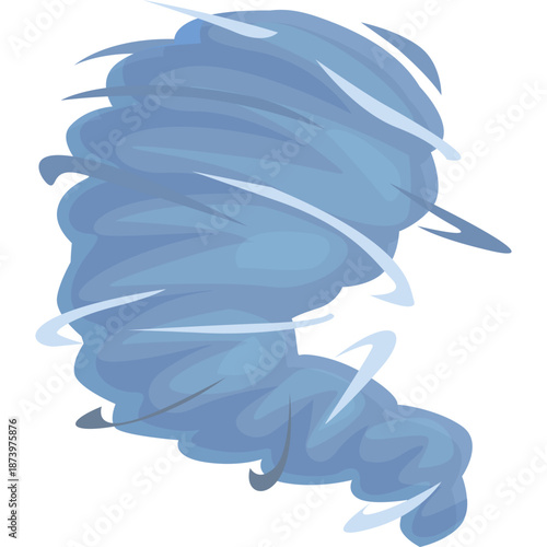 Stylized Blue Tornado Illustration