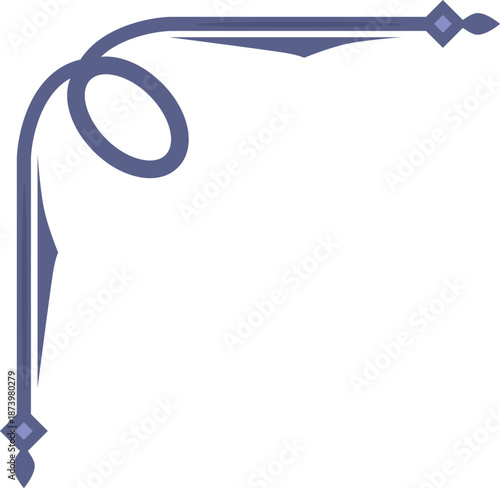 Purple corner design adding a touch of elegance to a blank space, perfect for invitations, cards, or certificates