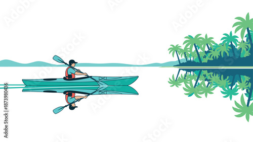 Tranquil kayaking experience in a tropical paradise