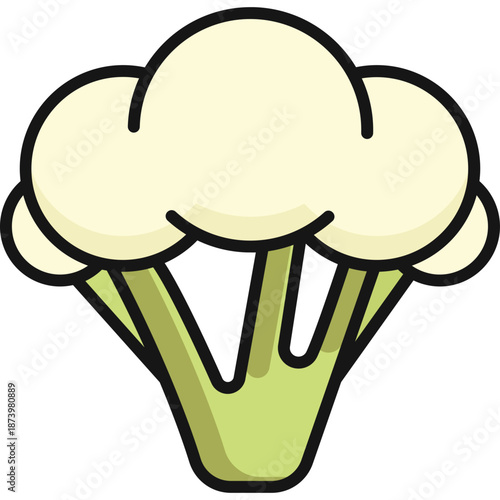 Stylized Illustration of Cauliflower