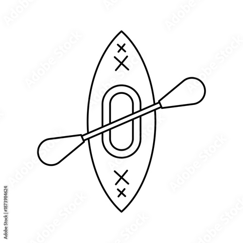 boat kayak icon on white background