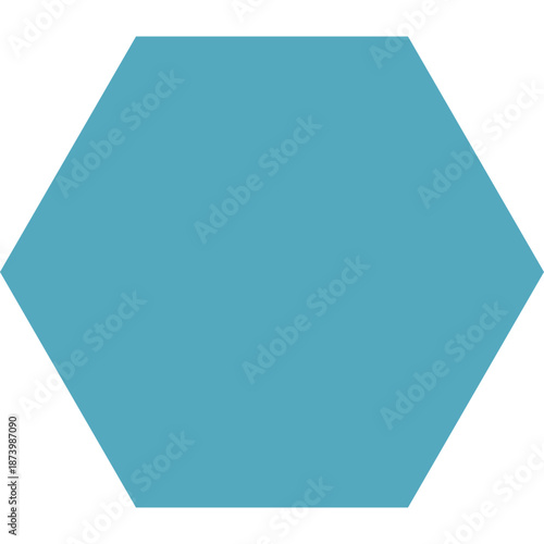 Teal Hexagon Shape