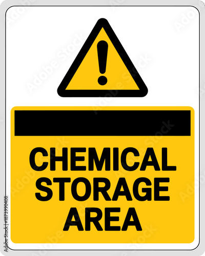 Chemical Storage Warning Sign for Safety Precautions