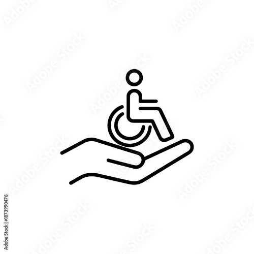 Symbol of support and accessibility for disabled individuals