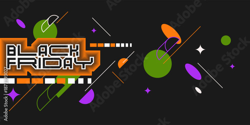 Black Friday. A poster for a seasonal sale in a store, an attractive design in a concise style. An advertising banner for trading. Abstract background for the sale.