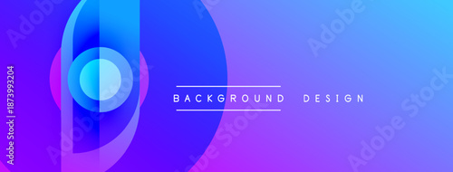 Abstract gradient background. Vivid purple, blue hues blend smoothly. Modern design element for digital projects.