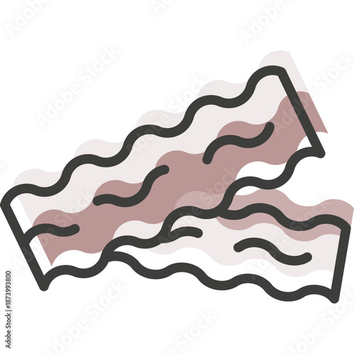Wavy Bacon Strips Icon