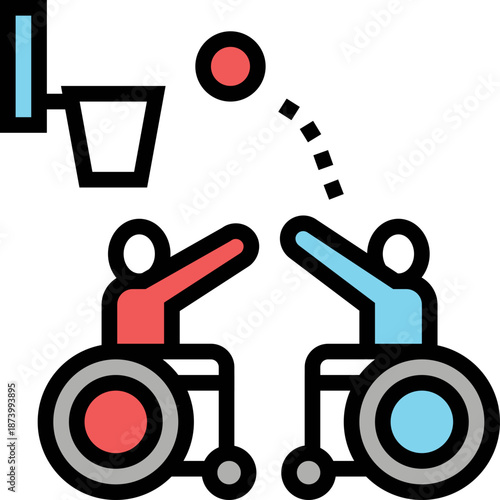 Wheelchair Basketball Icon