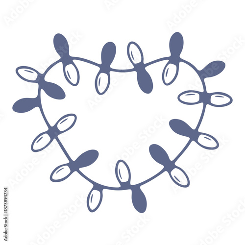 A minimalist vector graphic illustration of a circular DNA molecule design