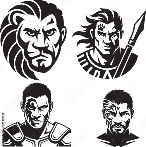 set of cartoon characters