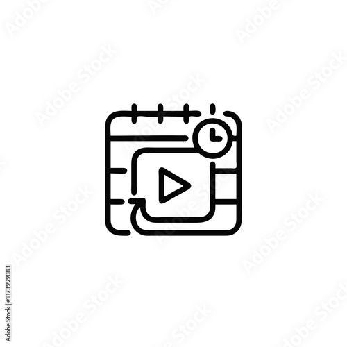 Video Scheduling Calendar Icon