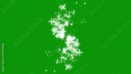 Glitter sparkles twinkle stars line and twinkle sparkle stars animation, cartoon doodle sparkles, star sparkle vector doodles, glowing light effect in seamless 4K green screen animation for video