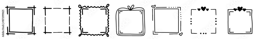 Fototapeta premium Casual QR Border Elements