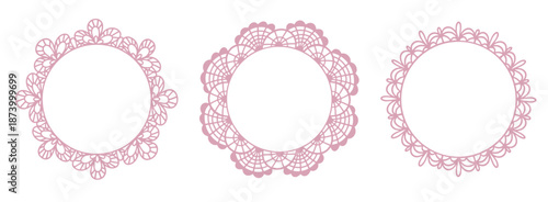 Romantic Round Lace Frame Set