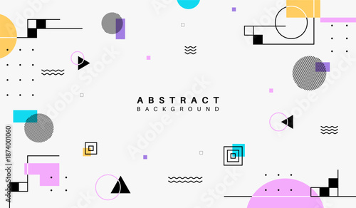 Abstract colorful shapes background vector design