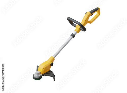 3D Isometric String Trimmer, isolated on a transparent background