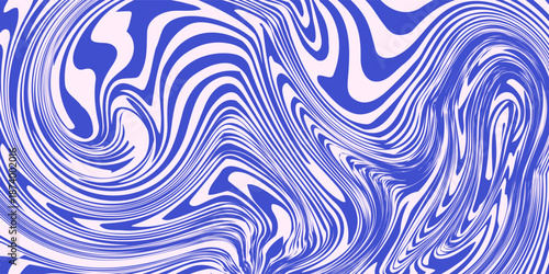 Art & IllustrationAbstract background pattern with colorful waves. Psychedelic groovy trippy y2k retro seamless pattern in blue and pink colors. modern
