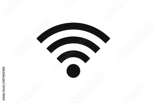 A WiFi symbol on a black background